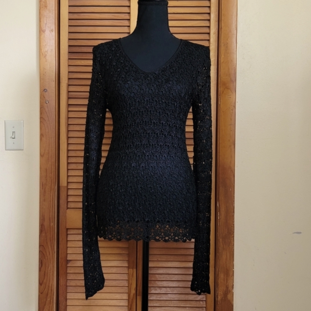 EUC XXist Crotchet Shimmery Top Size Small